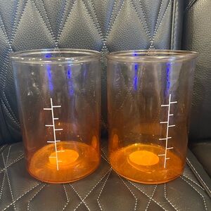 Target bullseye Orange glass decor beakers